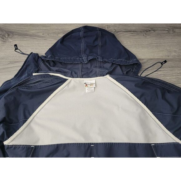 Vintage Walt Disney World Blue Authentic Mickey Windbreaker w/Hood Mens XXL - Picture 3 of 16